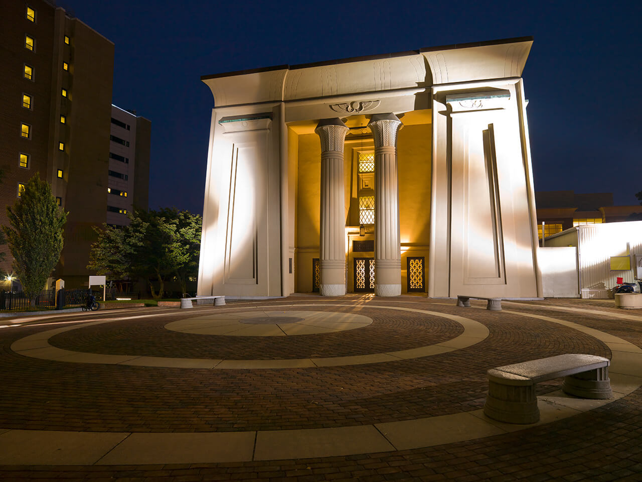VIew of the Egyptian building