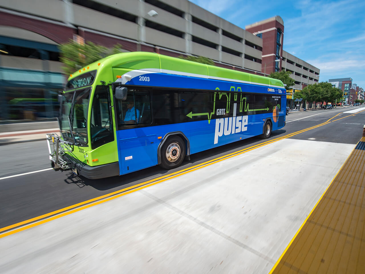The local transportation bus called The Pulse